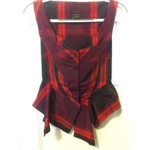 Vivienne Westwood Anglomania Tartan Corset Top